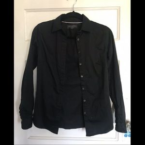 Black womens Banana Republic tailored fit buttonup